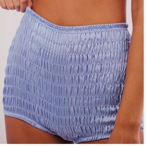 Free People Light Blue ruched shorties